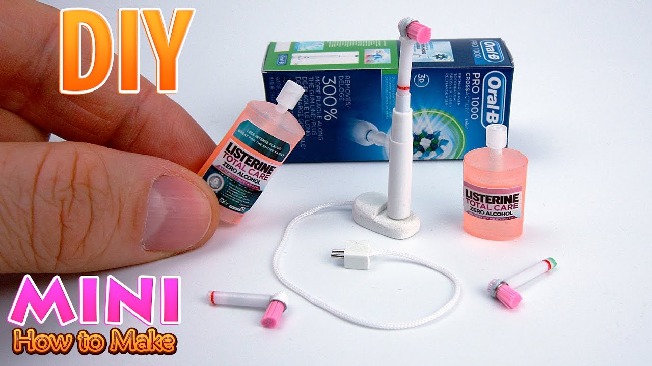 DIY Realistic Miniature Electric Toothbrush | DollHouse | No Polymer Clay!