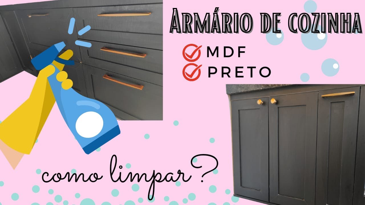 ARMÁRIO DE COZINHA | PRETO | MDF | COMO LIMPAR