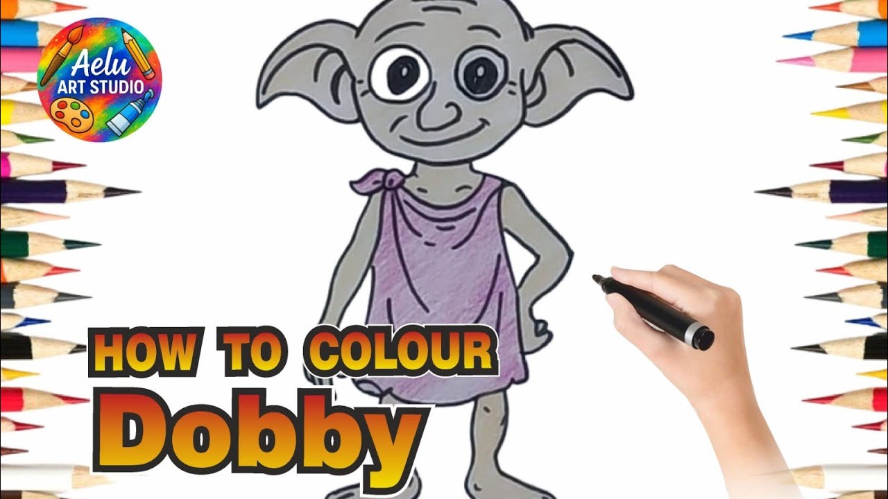 How to Colour Dobby | Easy Colouring Tutorial for Kids & Beginners (All Ages)