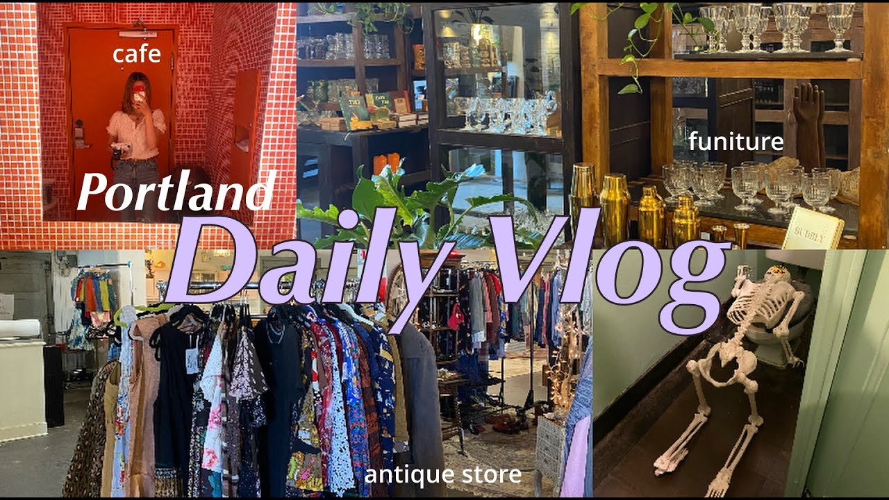 【ポートランド駐在妻vlog】#13 ポートランドダウンタウンへお出かけ🌻初夏/コーヒースタンド/無印良品/家具/古着アンティーク