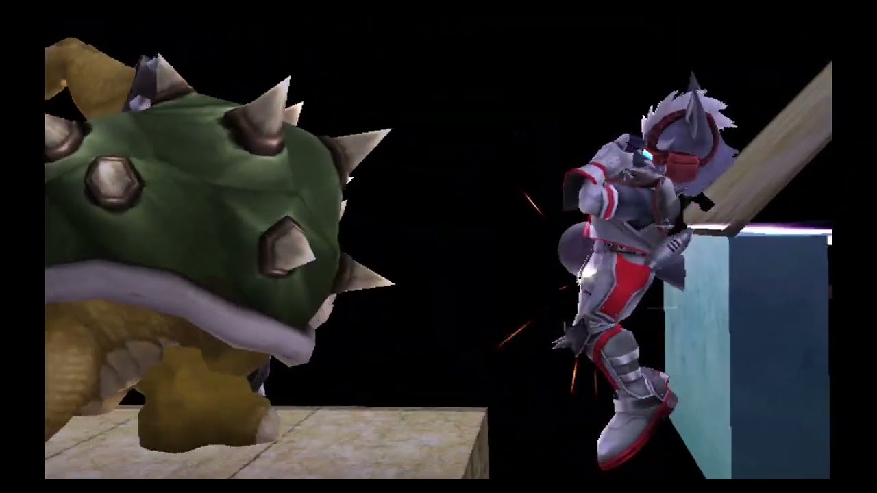Bowser slashes and gooey bombs Wolf Kemoryona