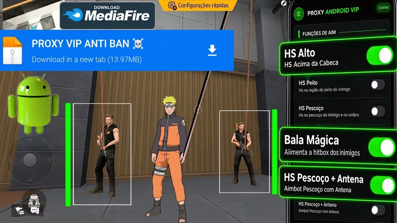 NOVO XIT FF PROXY VIP ANDROID AIMBOT HS 100% ANTIBLACKLIST PAINEL GR&Aacute;TIS ANDROID ANTI BAN ATUALIZADO