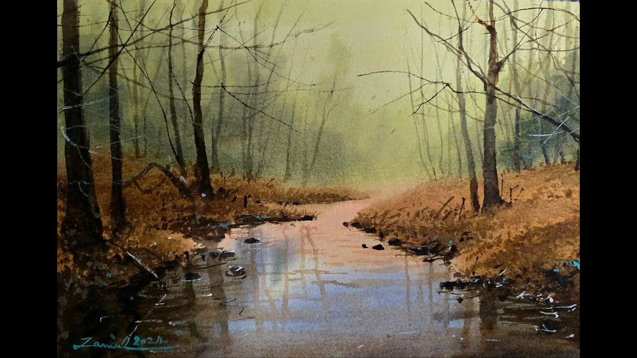 Watercolor Tutorial - A River Through the Jungle