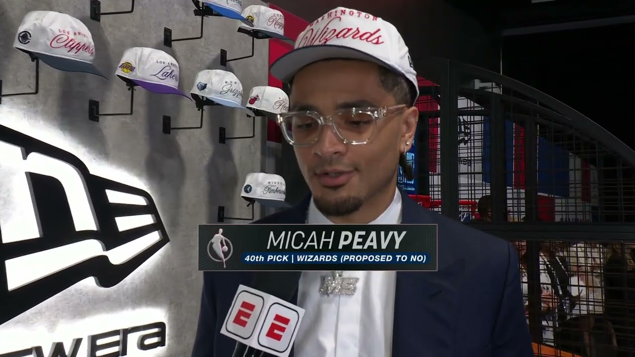 Micah Peavy first reactions after being drafted | 2025 NBA Draft