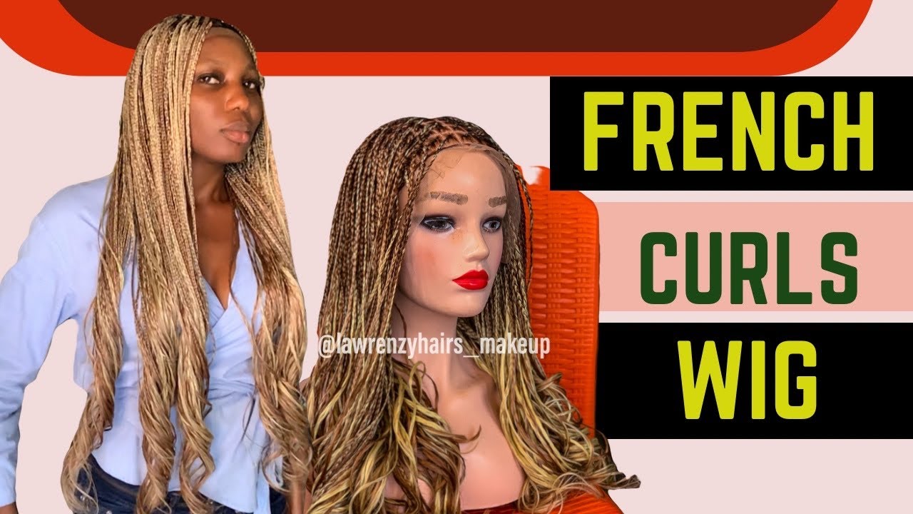 French curls/ spiral curls wig on a 5*5. DIY. #viral #braidedwig #closure #frenchcurls #braids