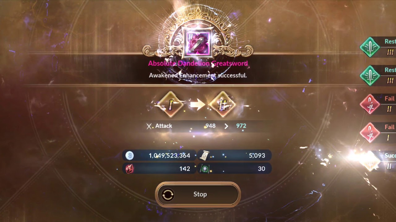 HEX Awakened Enhancement in Black Desert Mobile - 300 Pristine / 20k Restoration / 200 Valk