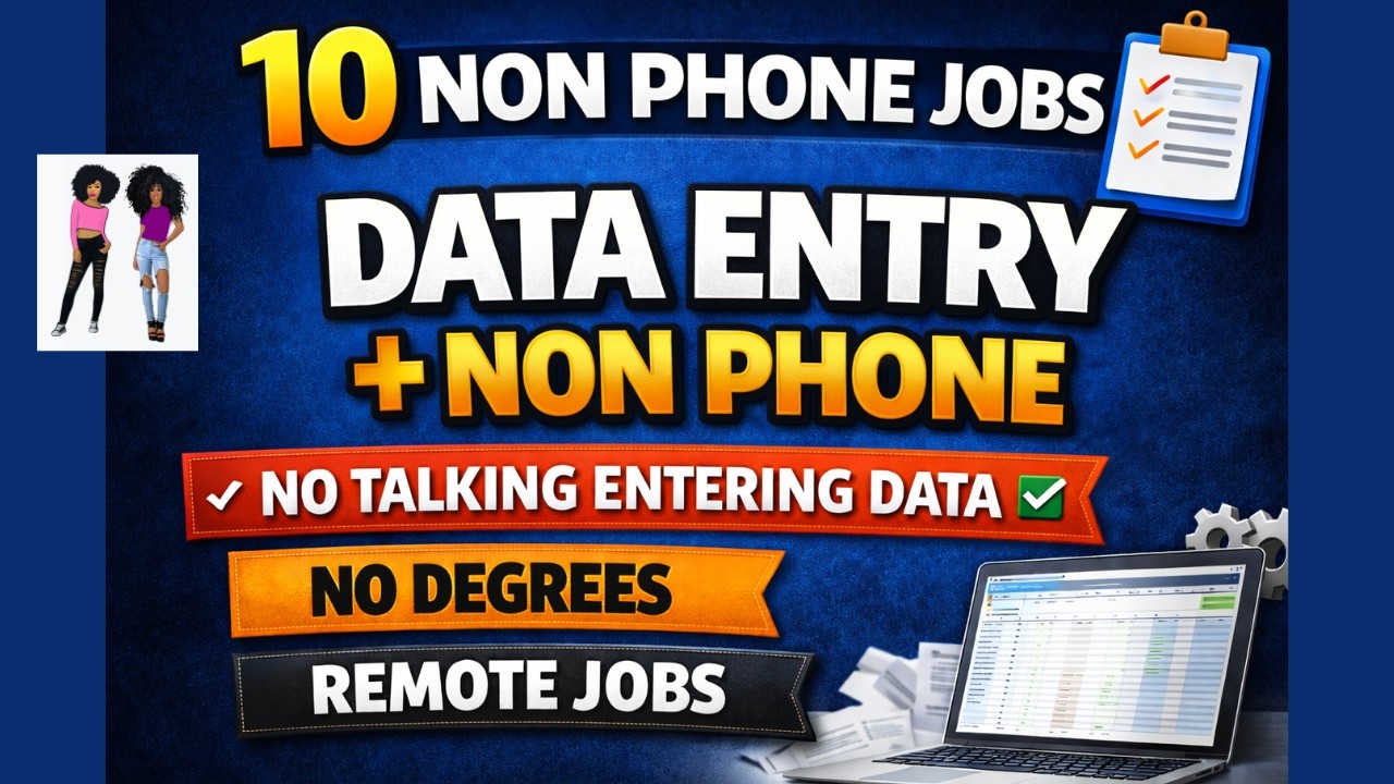 ✅ No Talking! 10 Non Phone Data Entry Jobs You Can Do From Home 📱