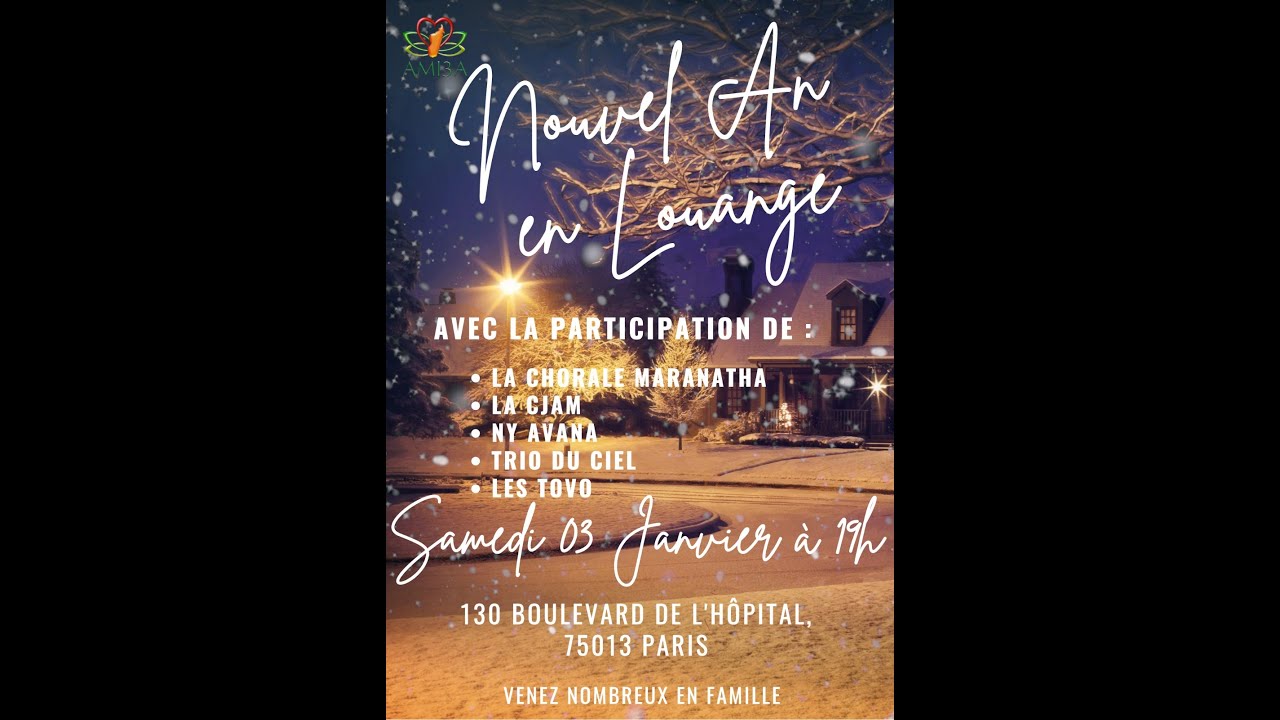 Association AMI3A _Nouvel an en Louange 2026