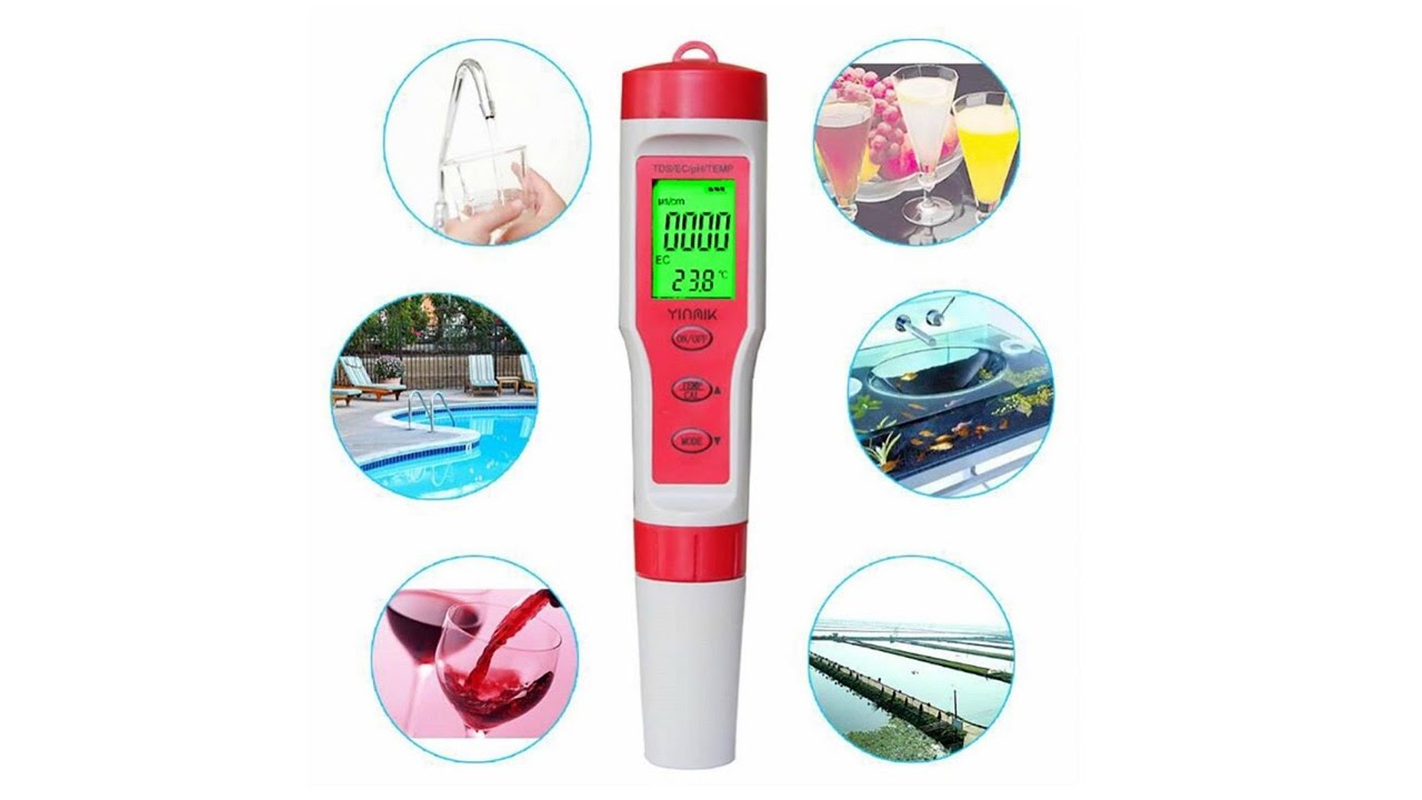 Calibración del Medidor Digital 4 en 1  PH TDS EC Temp Calidad de Agua