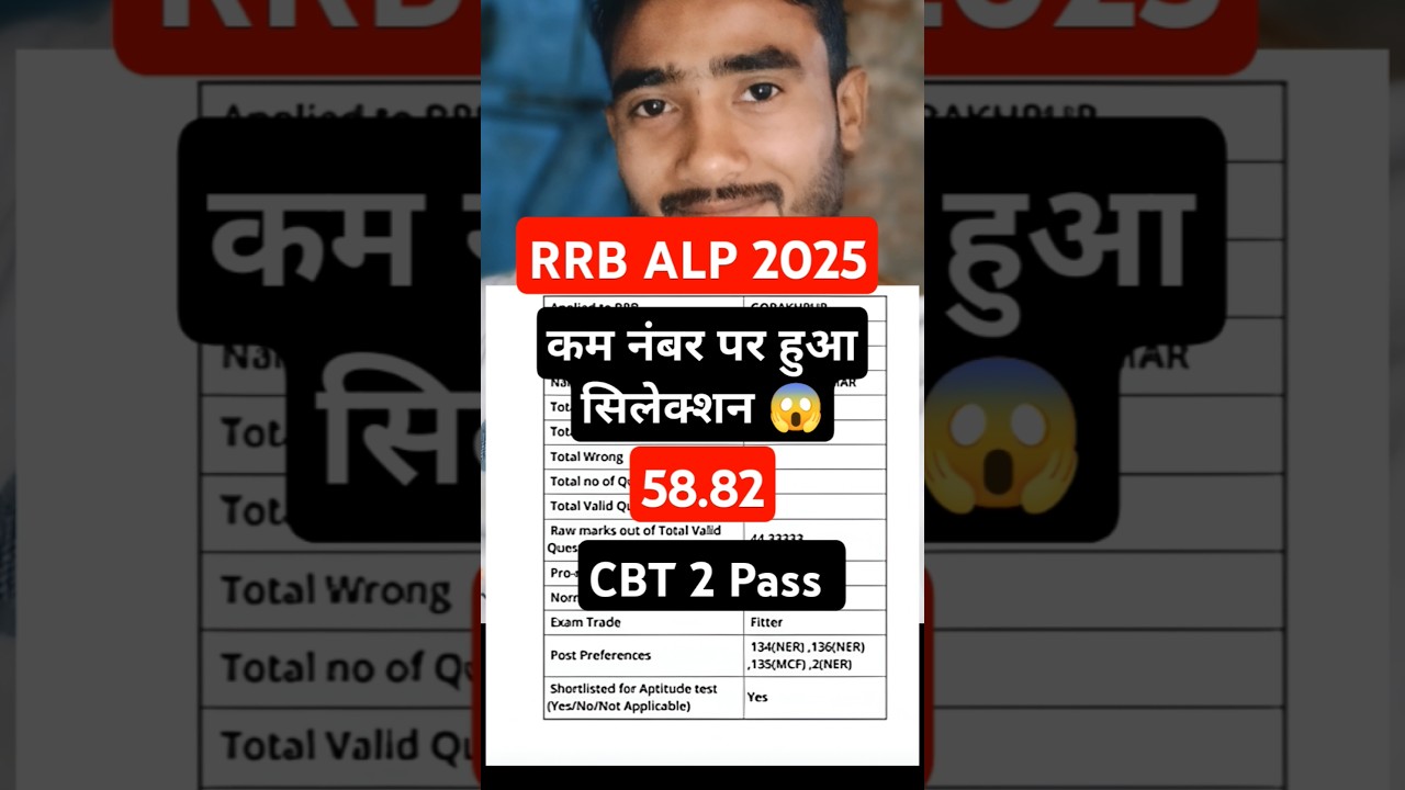 RRB ALP CUT OFF 2025 | ALP CBT 2 CUT OFF 2025 | ALP EXAM DATE 2025 | ALP SAFE ZONE 2025 | ALP