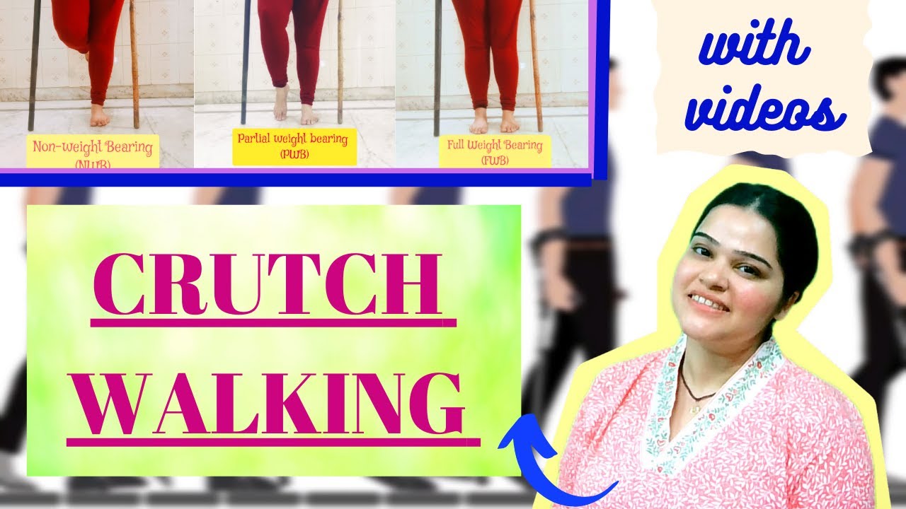 Crutch walking- partial, full and non weight bearing || 2,3,4 point walking ||