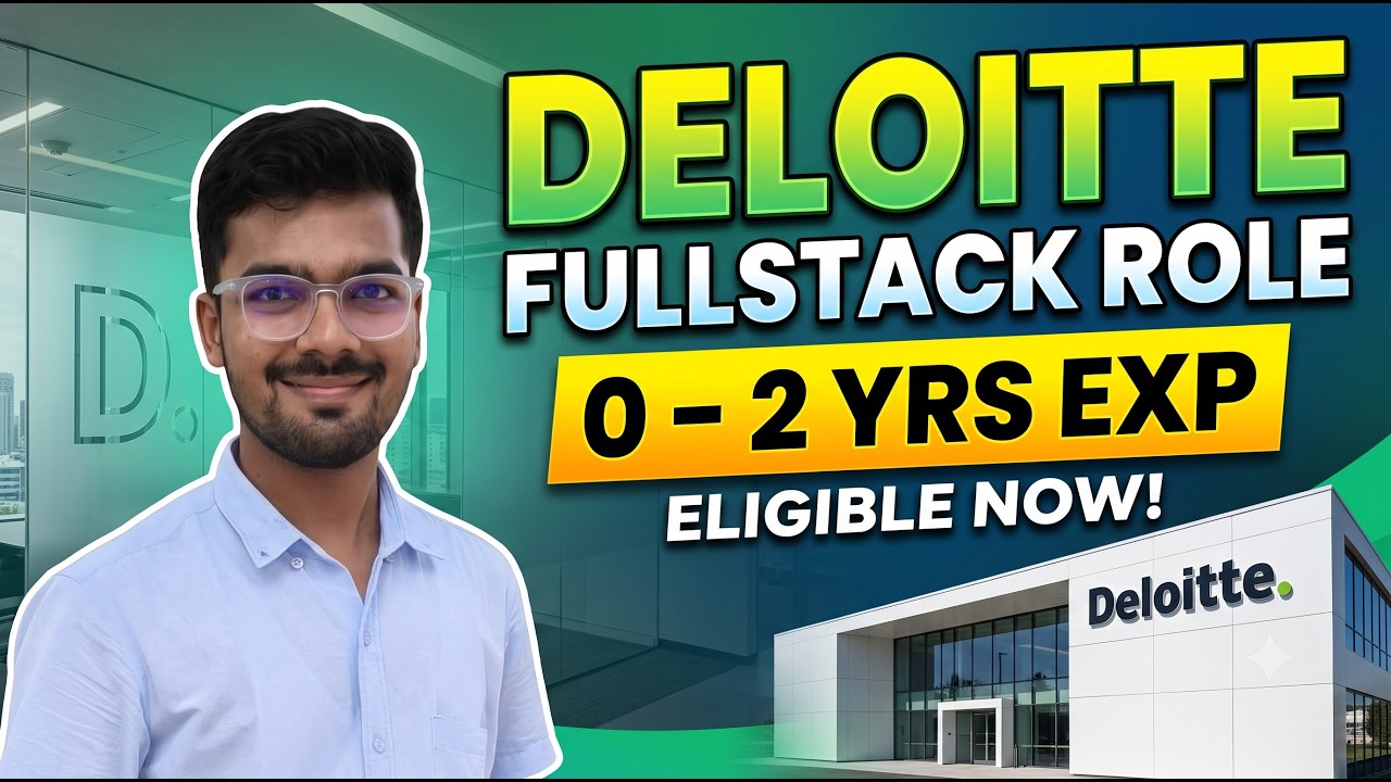 Deloitte Off-Campus Drive: Stanowisko Full Stack Developer (0-2 lata doświadczenia) | Aplikuj TERAZ!