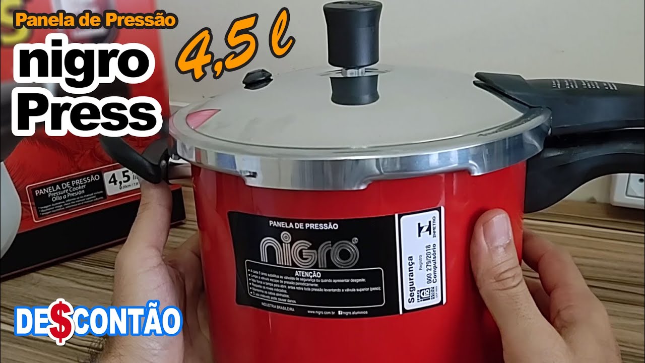 Panela de Pressão Nigro Vermelho 4,5L - Nigro Press