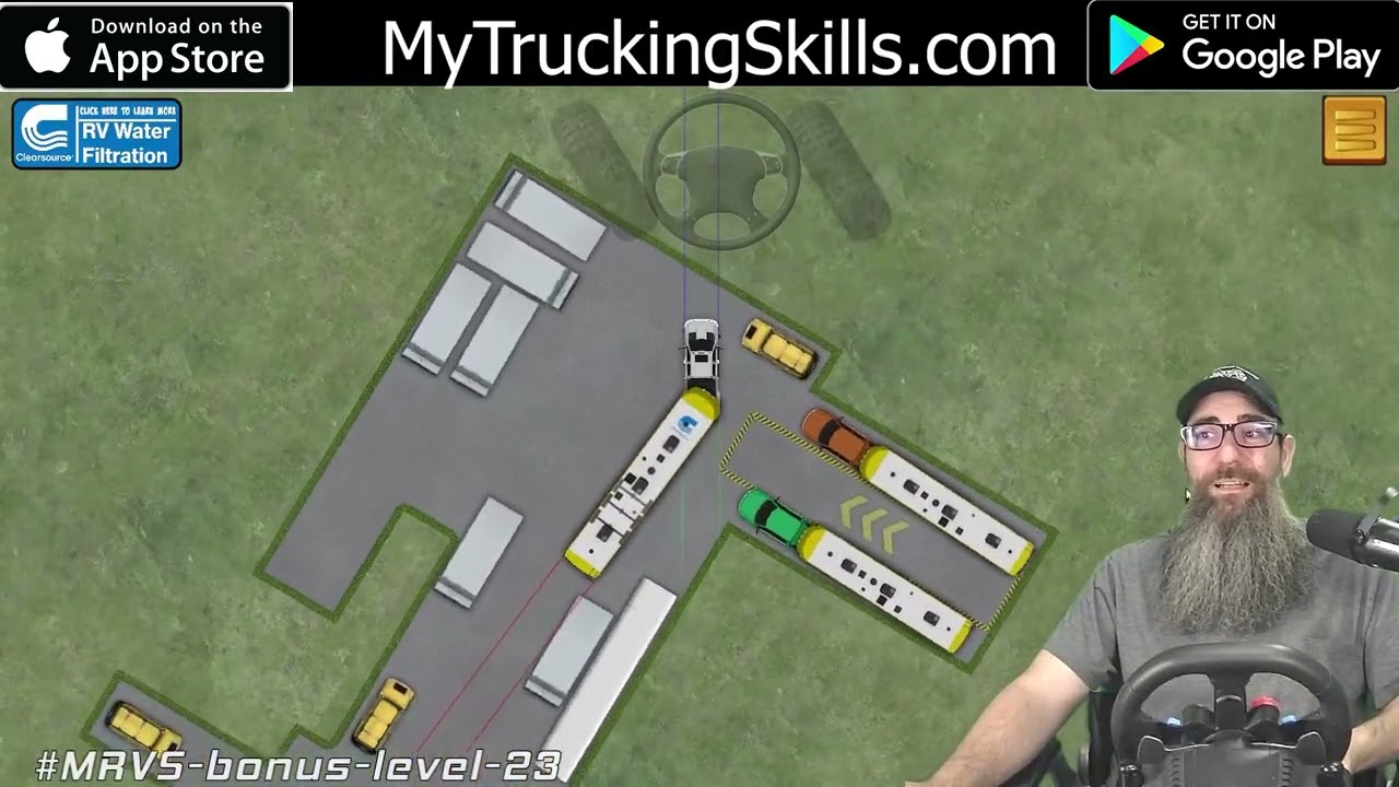 Backing a 5th Wheel Trailer in a Really Stupid Difficult Level - My RV Parking Skills