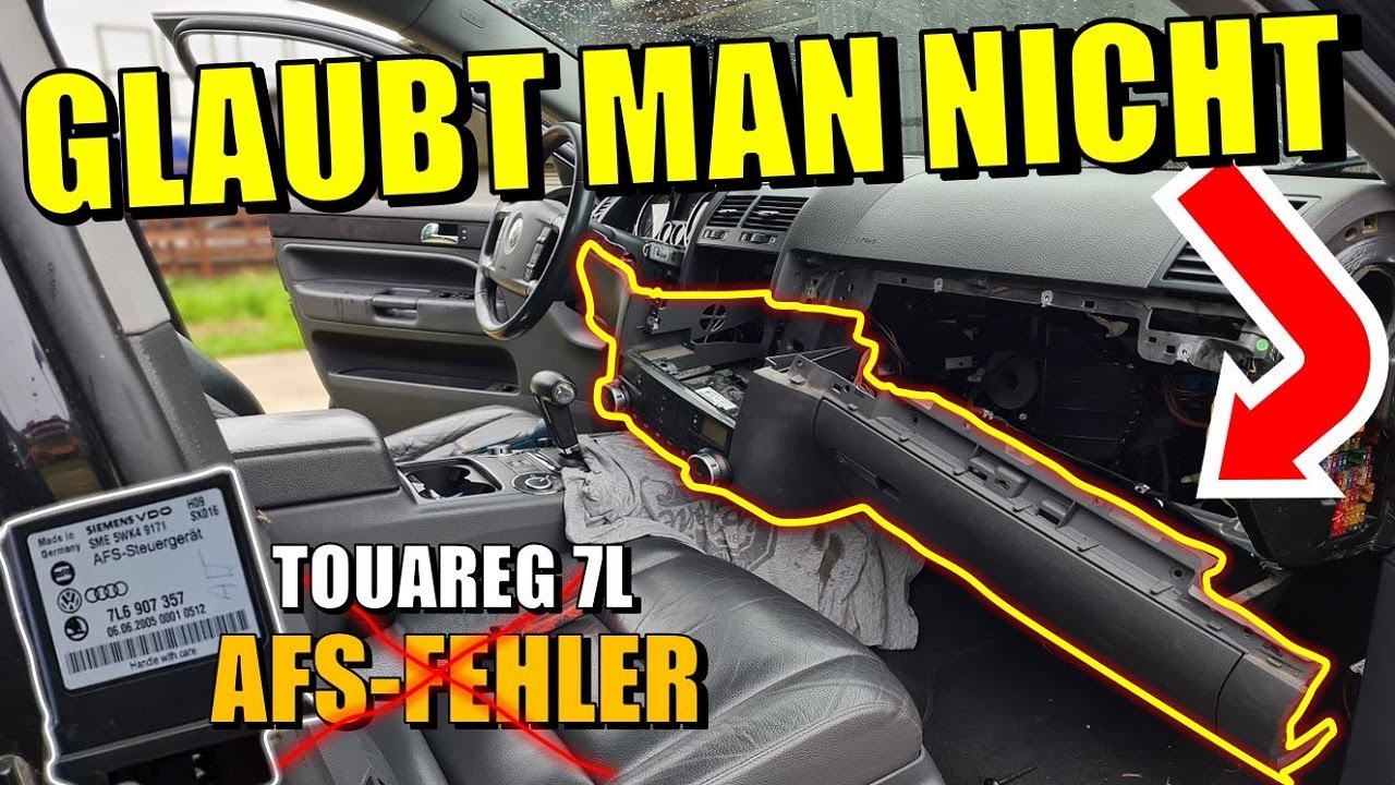 Unteres ARMATURENBRETT muss raus! Vom kleinen AFS Fehler zur Baustelle | VW Auto Touareg 7l V6 TDI✅️