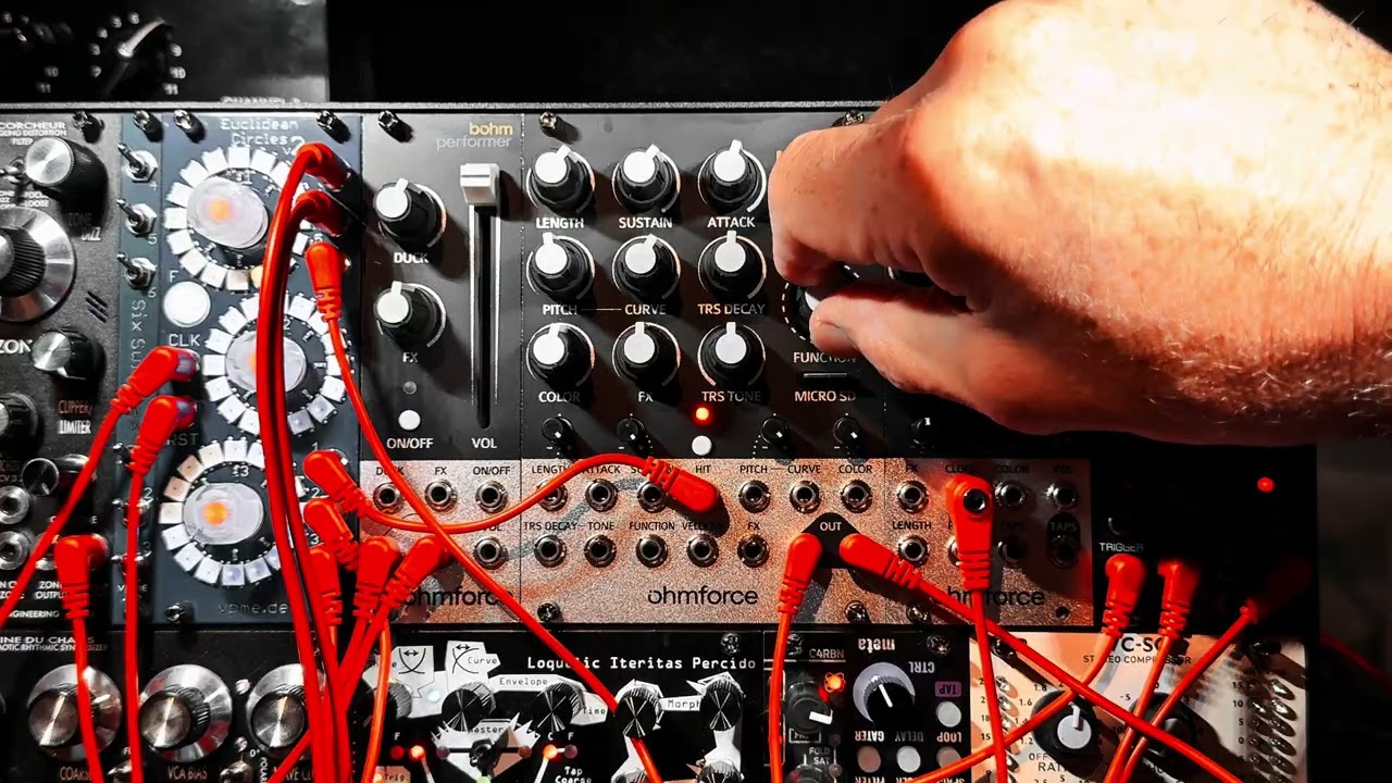 OhmForce Bohm kick, Groove and Performer, no Talking just Sound.  Great techno Kick Rumble solution.