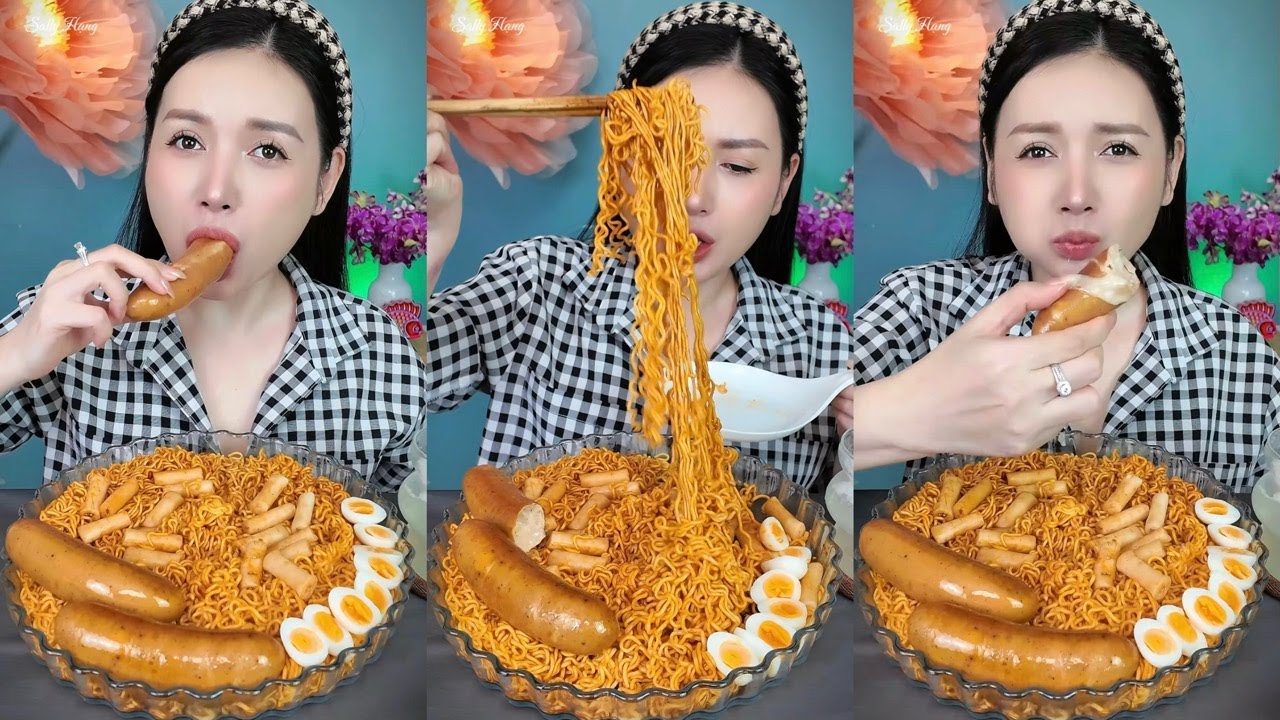 MÌ CAY Với XÚC XÍCH PHÔ MAI THÁI Quá Xá Đã | SALLY HẠNG