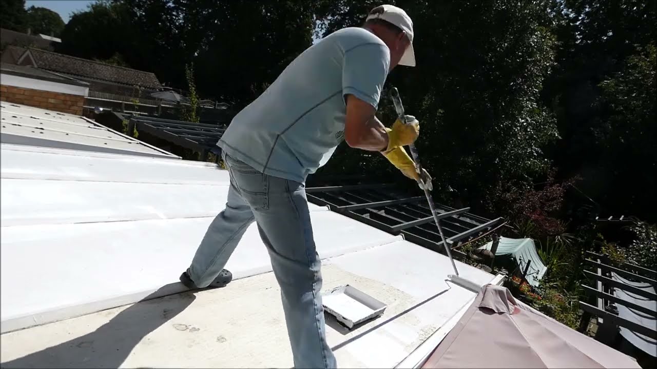 SOLAR REFLECTIVE PAINT TIMELAPSE FILM FOR POLYCARBONATE CONSERVATIVE ROOFS