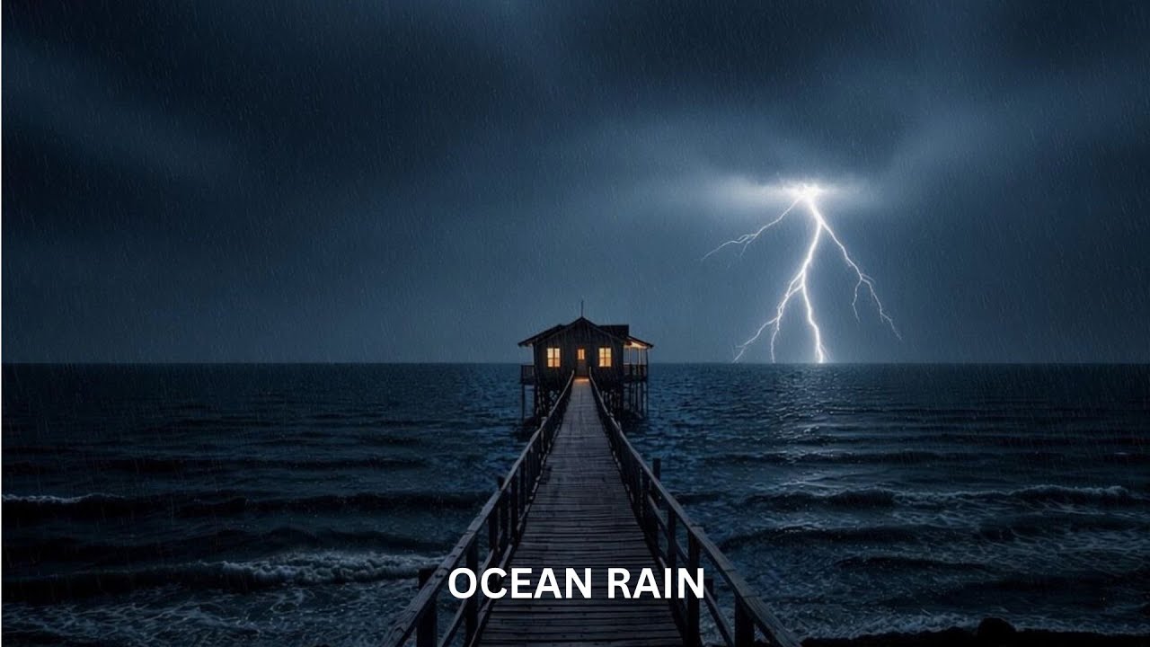Intense Ocean Rainstorm & Gentle Thunder 🌧️ Nature Sounds for Sleeping | #deepsleep #oceansounds