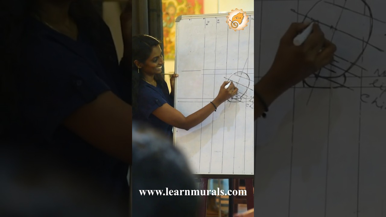 Day 2 | 5 Day Kerala mural painting workshop by Learn Murals #muralpainting #indianart  #painting