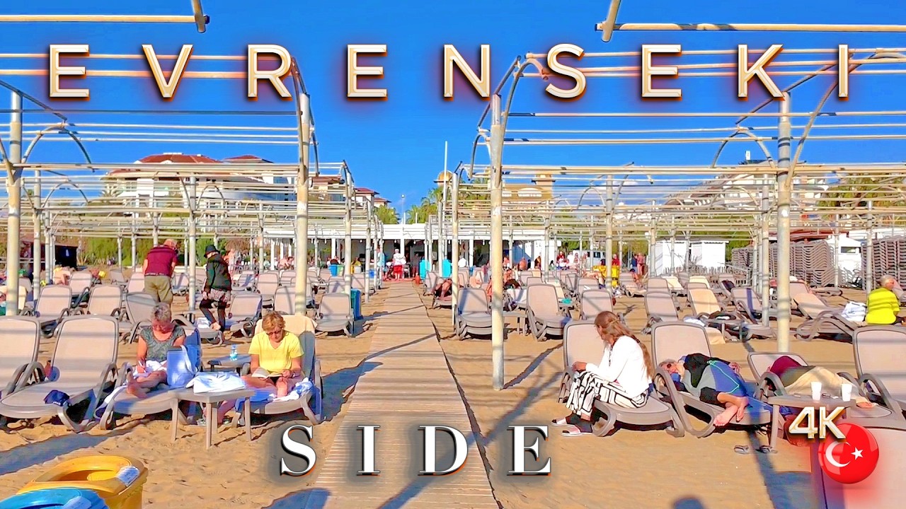 SIDE EVRENSEKI 📍 December Year-round hotels 4K RELAX Walking tour Antalya Türkiye