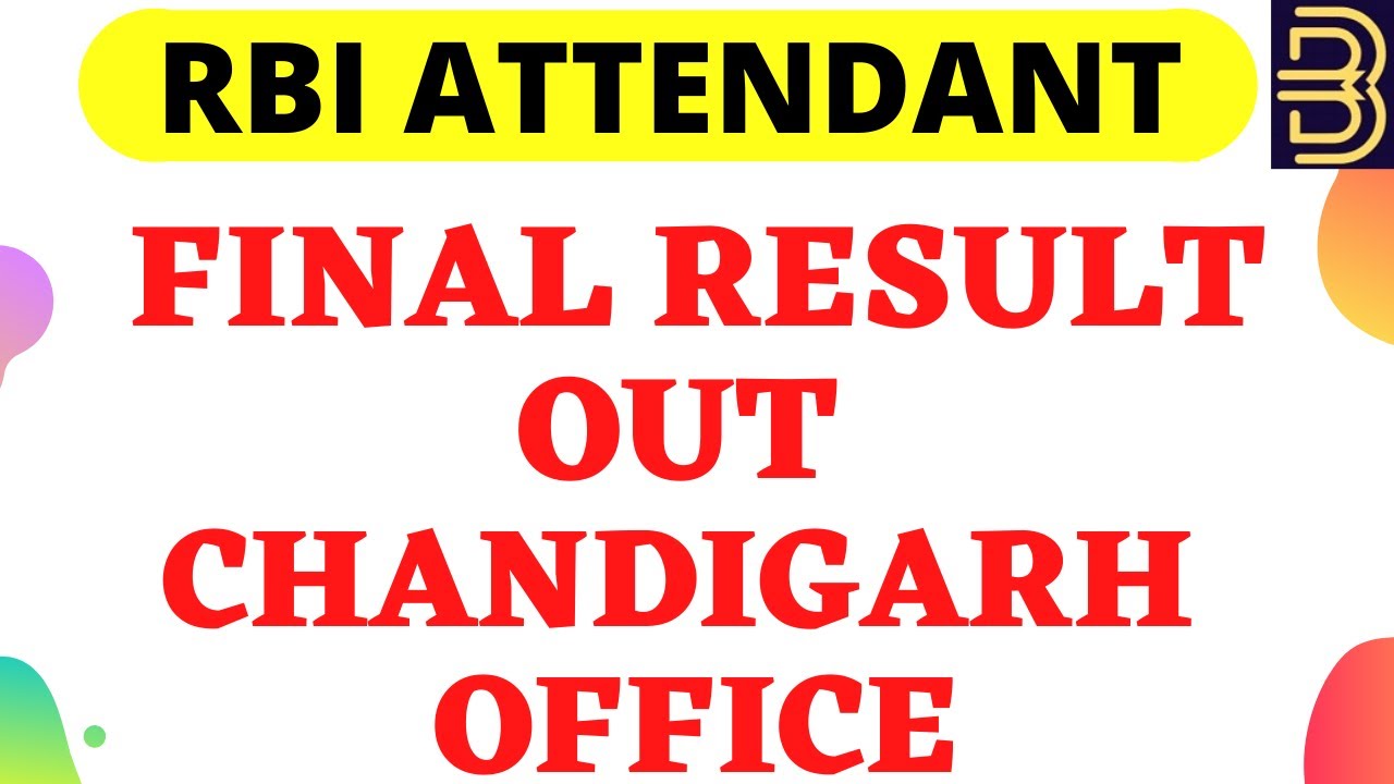 RBI Office Attendant final  RESULT OUT 2021| Chandigarh  Office