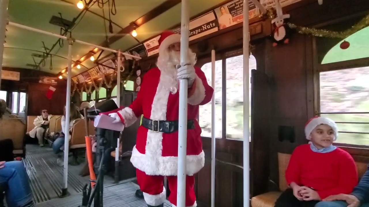 Santa on the trolley, scranton electric city.