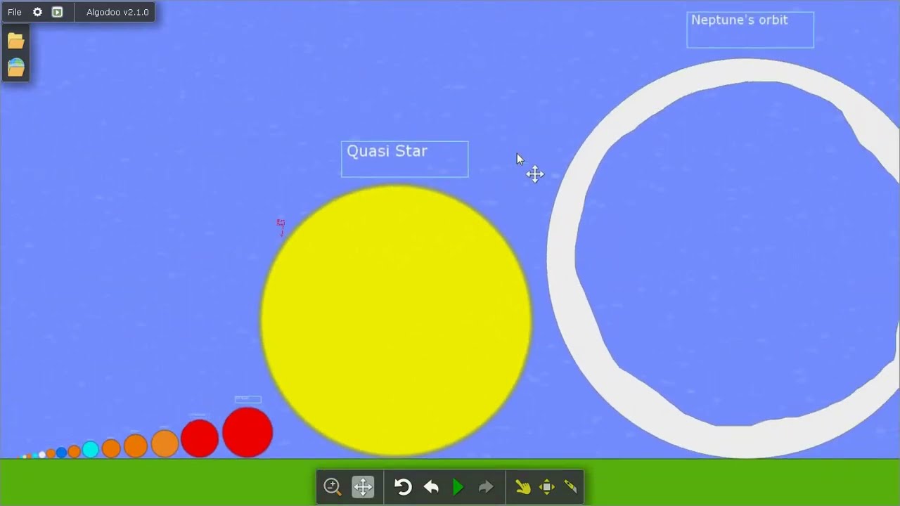 Star Size Comparison 2026 (Algodoo Editon)
