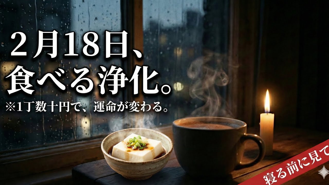 【2月18日】スーパーで買える「白いアレ」で、悪い流れが全部消えます。雨水の浄化と、脳を休める30分