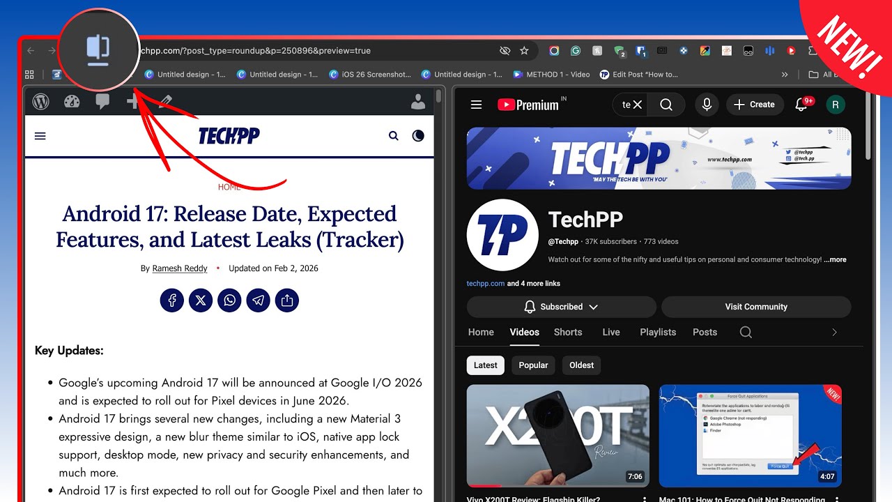 Как использовать новую функцию разделения вкладок в Google Chrome