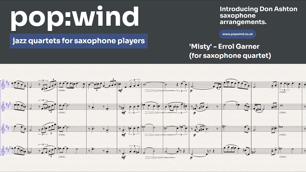Misty - Errol Garner (for saxophone quartet)