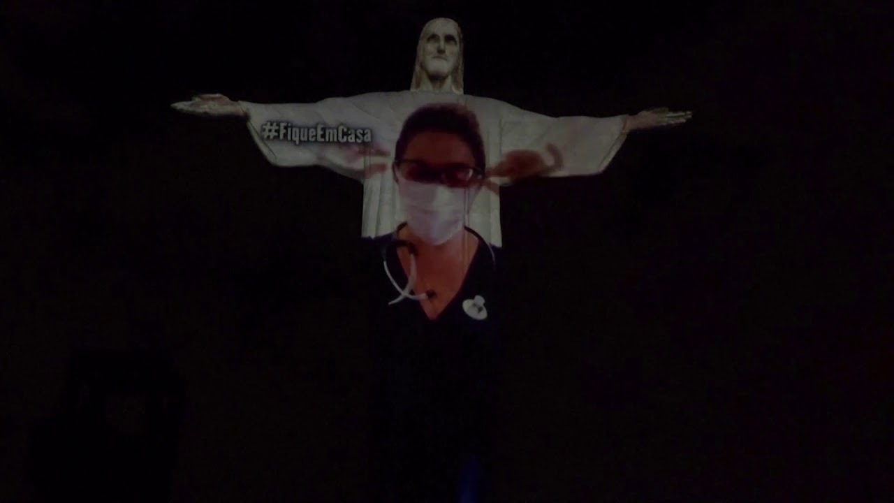 Christ the Redeemer statue lit up to honor healthcare workers during coronavirus