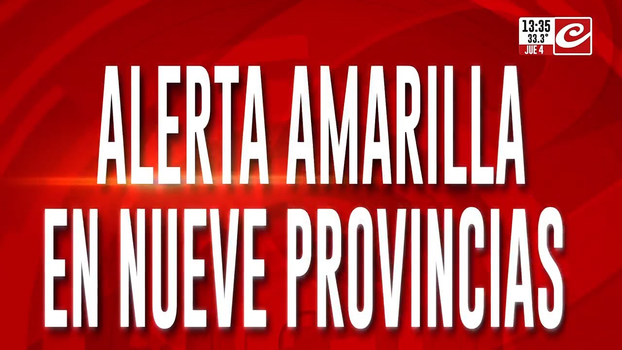 Alerta amarilla en nueve provincias: m&aacute;ximas de 45&deg; en algunos puntos del pa&iacute;s