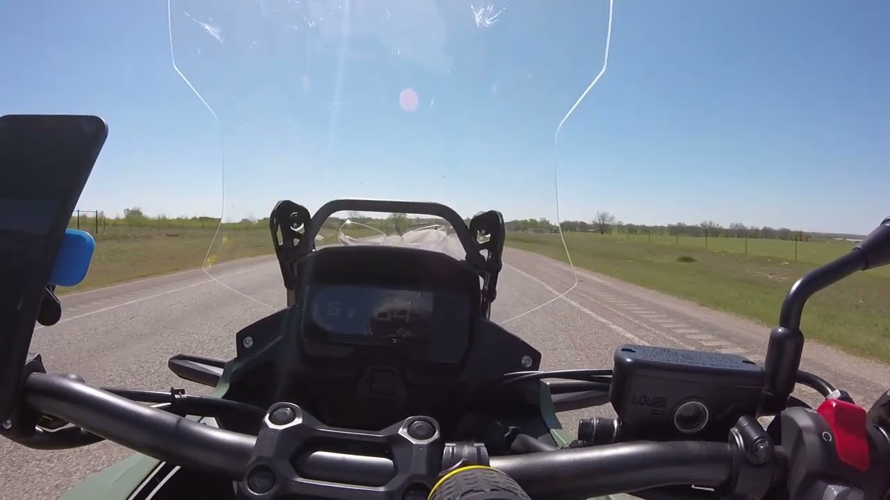Honda CB500x at highway speeds with a 16 tooth (16t) sprocket.
