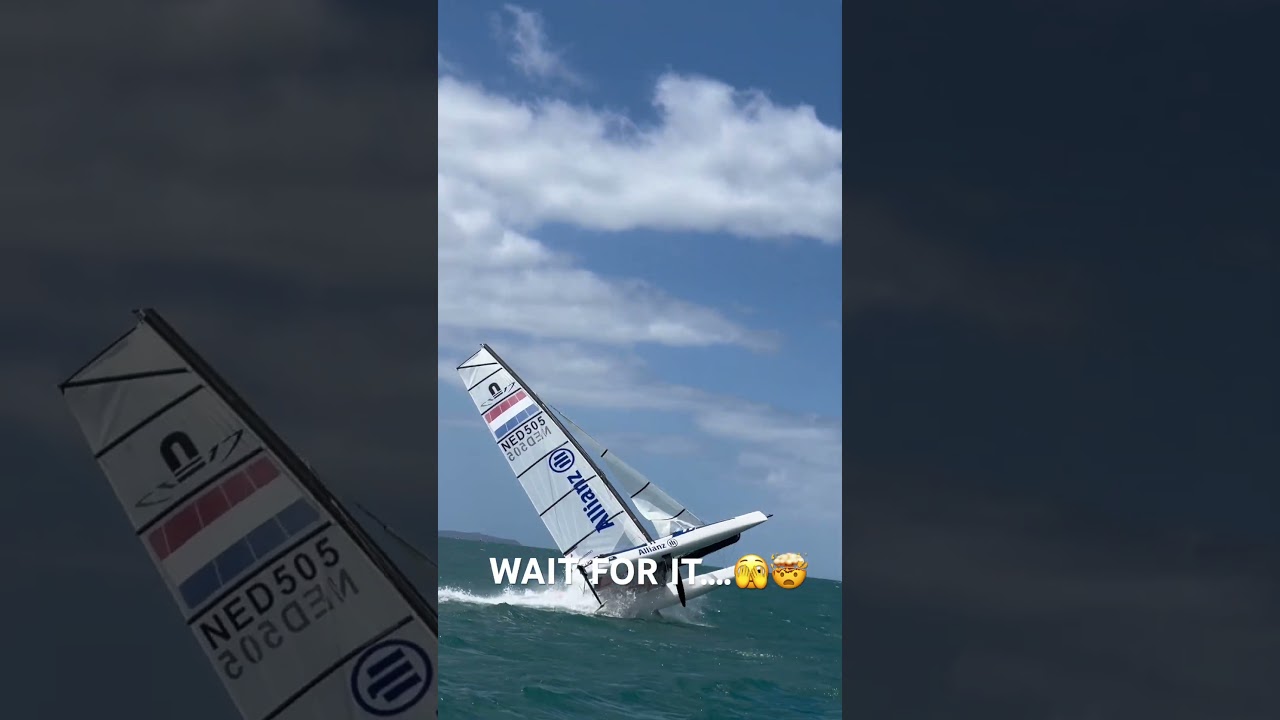 WIPEOUT🫣🫣🫣   #crash #sailing #wipeout #pitchpole #fail #kookoftheday #ouch #nacra17 #fails