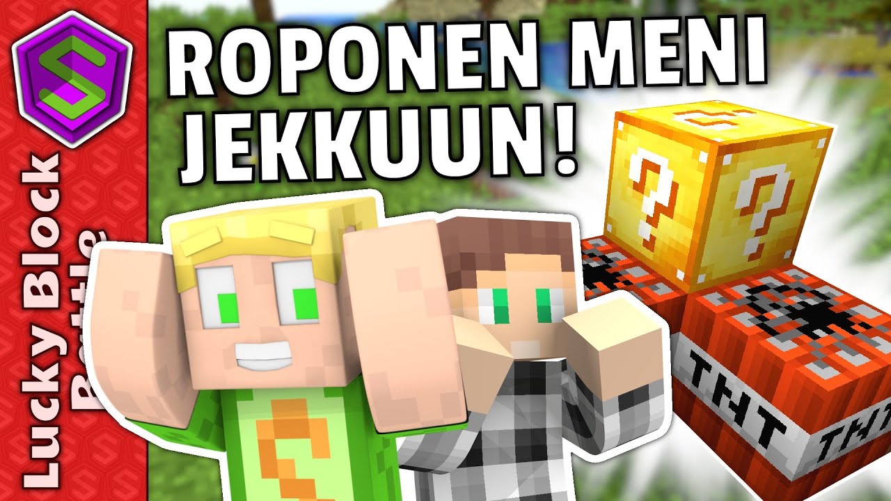 Ansa Roposelle! | Minecraft Minipelit Lucky Block Battle! w/ Roponen