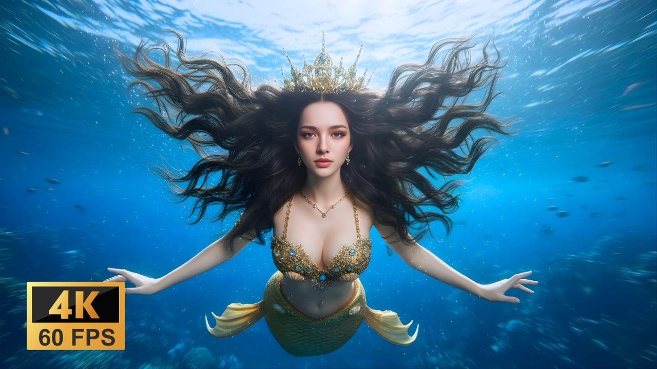 Crystal Sea Mermaid Dreaming | Ultra Realistic 4K AI Music Video | Mermaid Realm