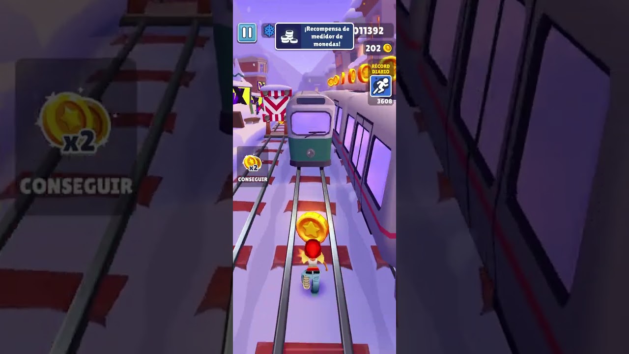 Intentando mejorar mi récord en subway surfers