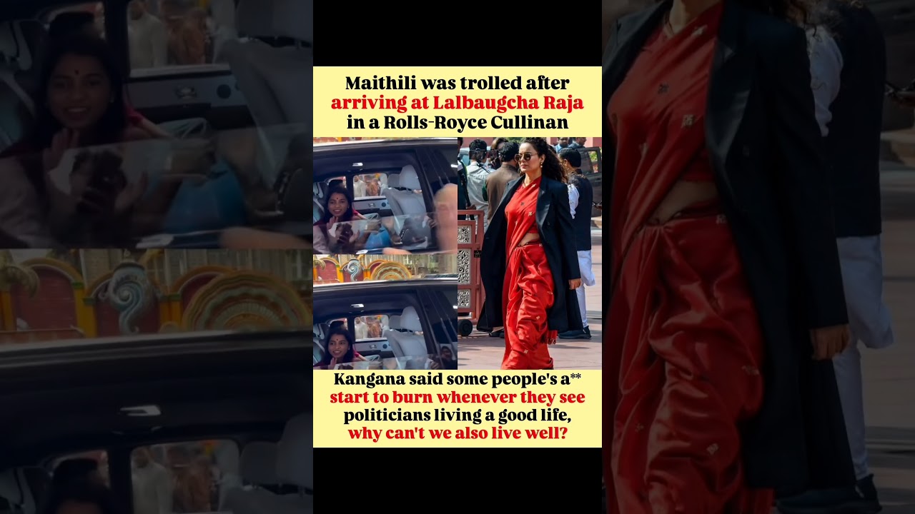 Kangana Defends Maithili Thakur Amid Rolls-Royce Trolling 🚘🔥 #shorts #viral #trending