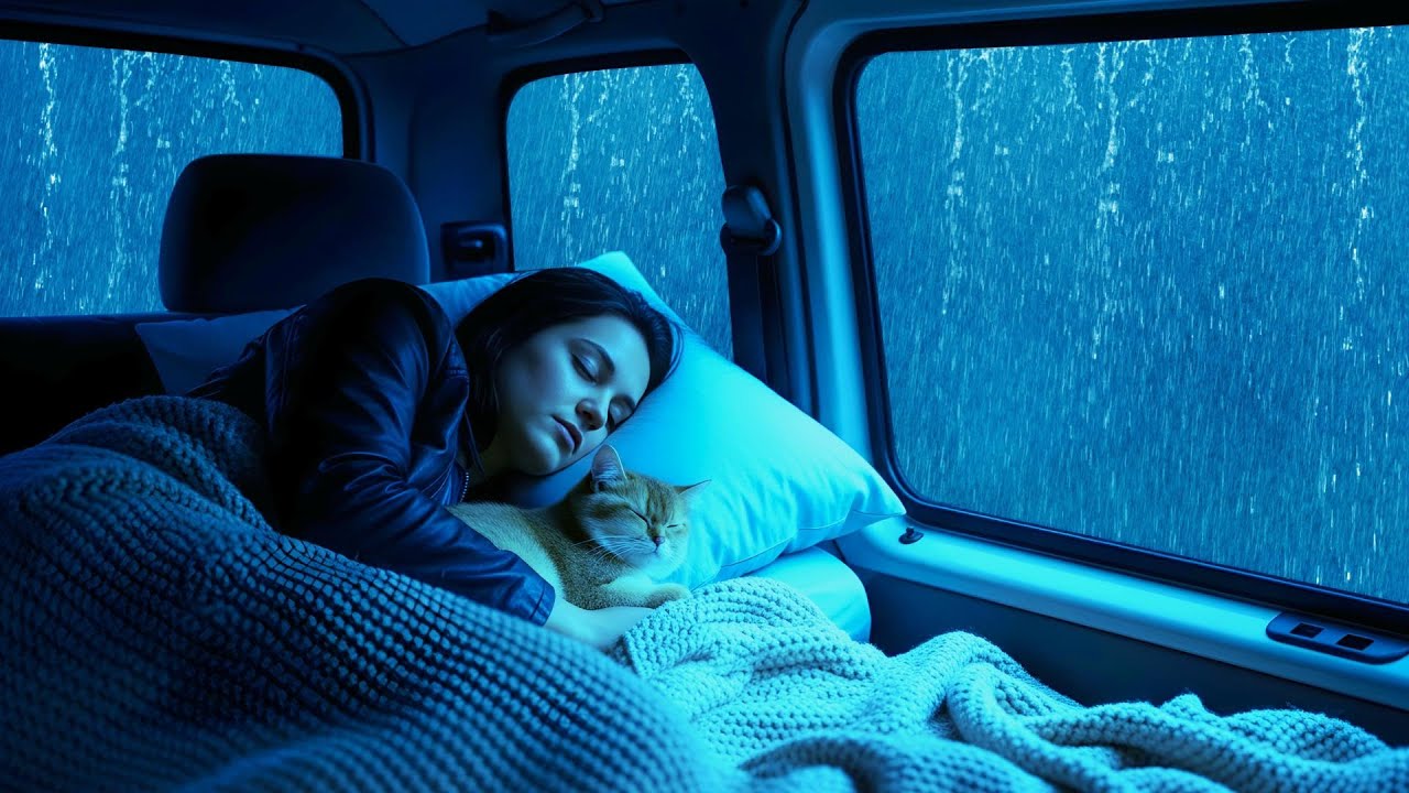 Rain Sounds for Sleep 🚗 Car Ambience to Relax, Destress & Sleep Fast Tonight