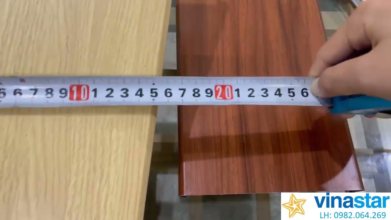 Trần nhôm C150 màu vân gỗ. Mẫu trần nhôm đẹp 2024