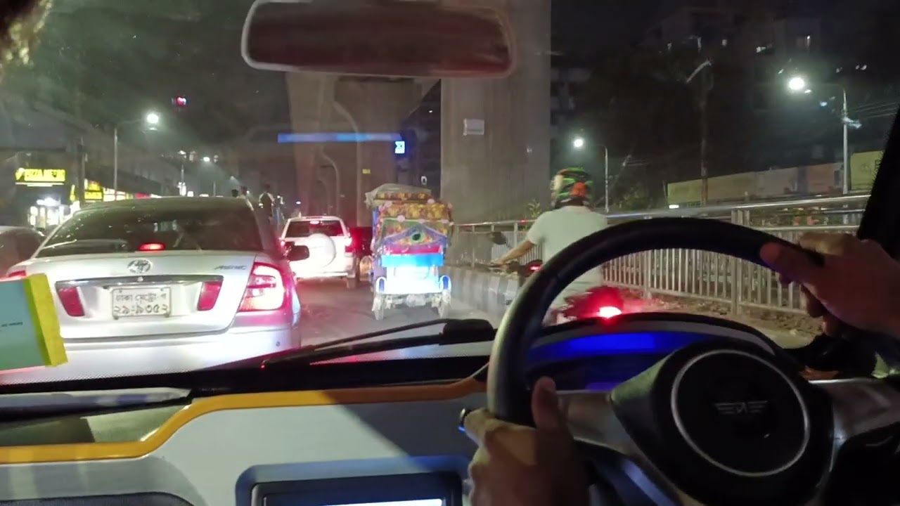 1st Time Palki Electric Car Made in Bangladesh Under The Metro Rail Mirpur Dhaka Drive Experience