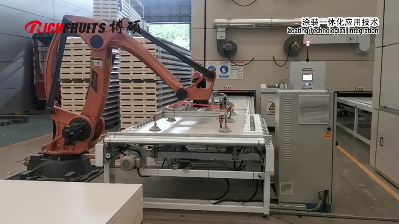 Water-based colorful paint automatic spraying and vertical drying oven