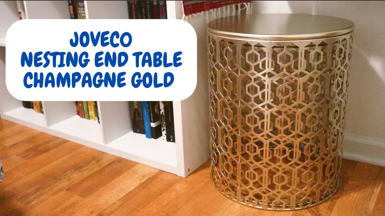 Joveco Nesting End Tables | Champagne Gold