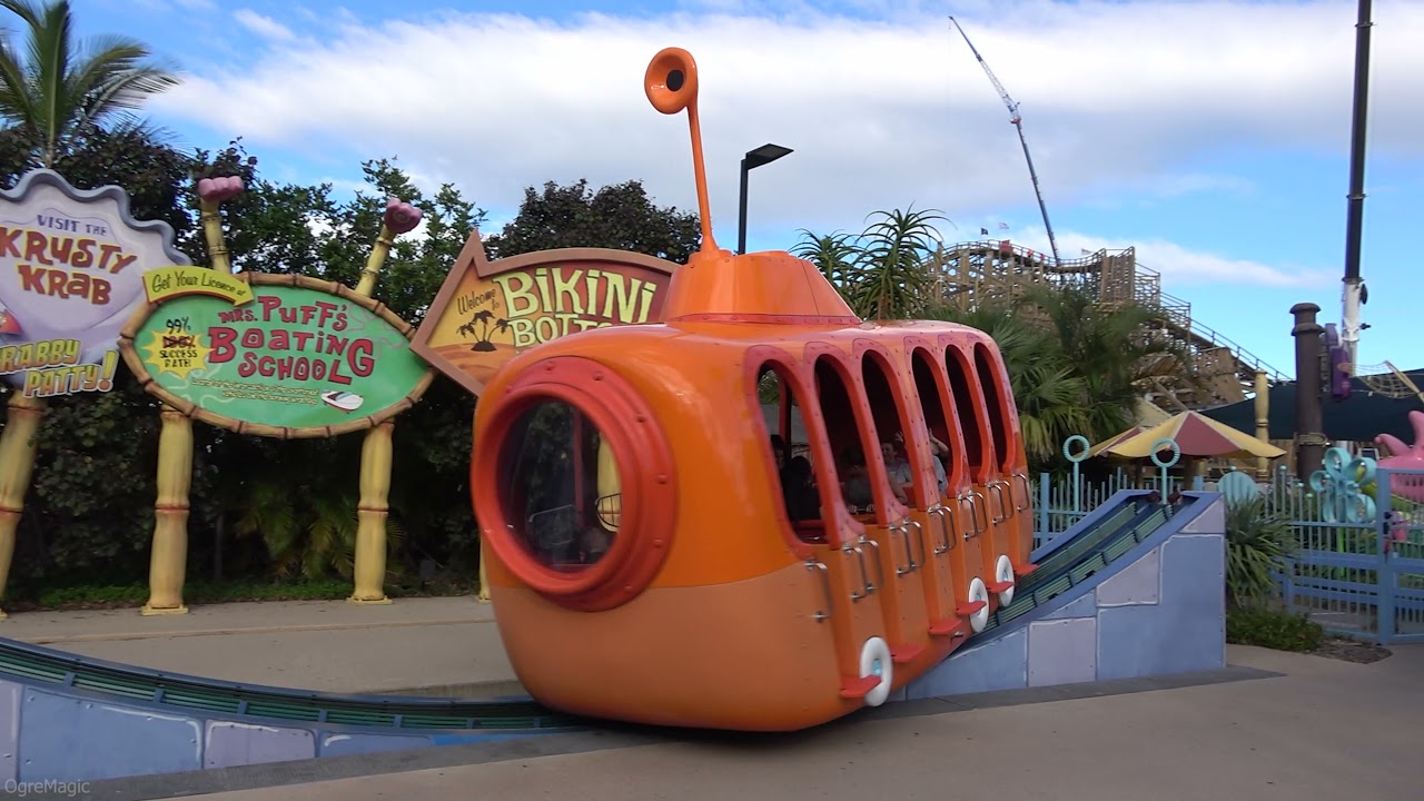 Spongebob Ride! Bikini Bottom Crosstown Express at Sea World Gold Coast