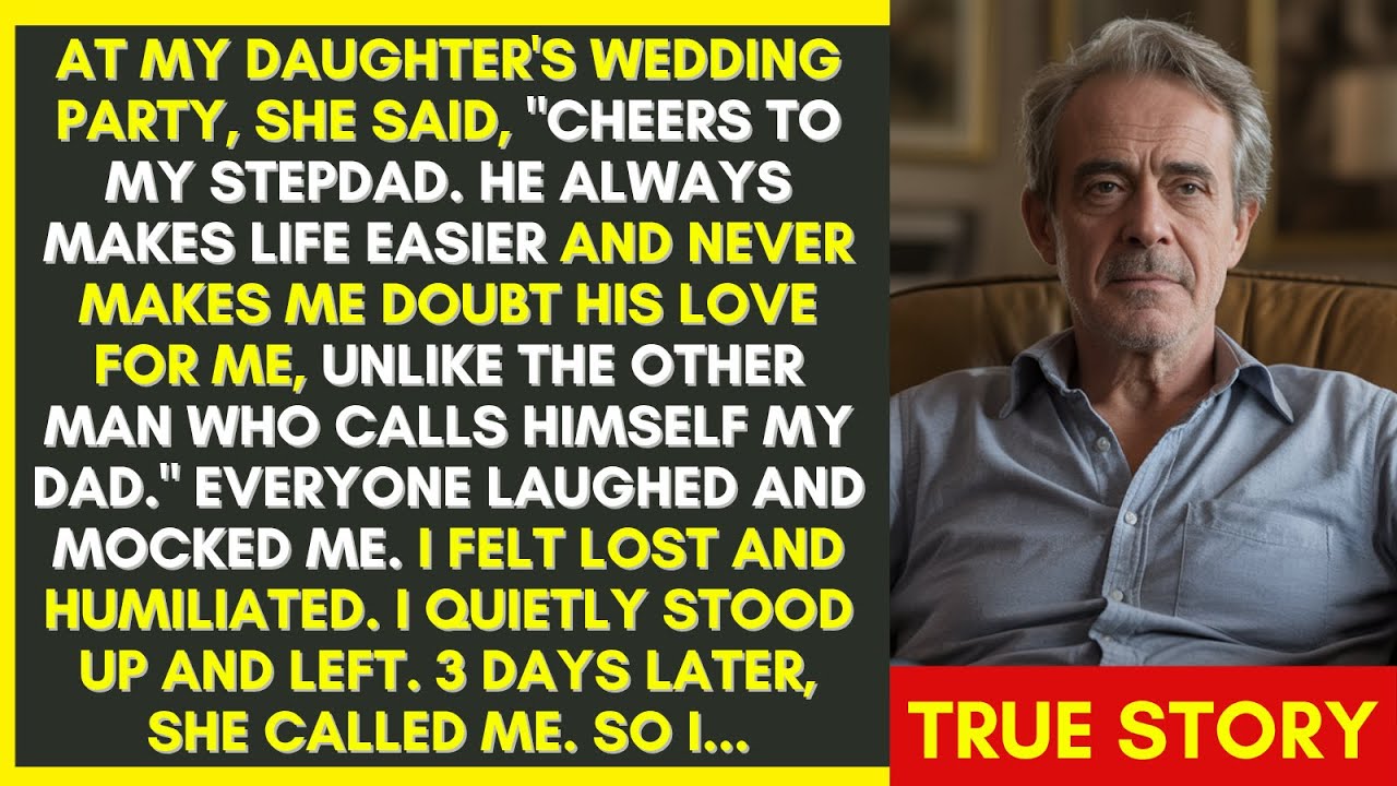 MY DAUGHTER PRAISED HER STEPDAD AND HUMILIATED ME IN FRONT OF EVERYONE AT HER WEDDING PARTY. SO I...