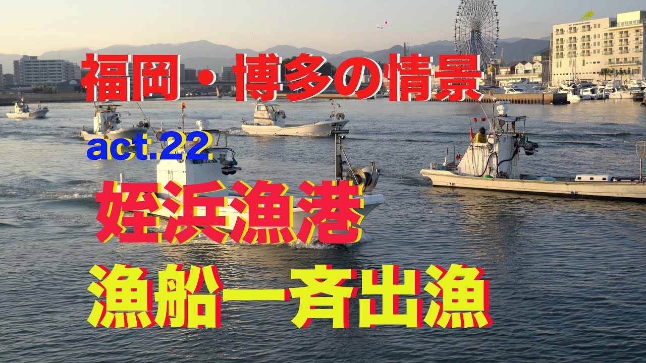 【4k】福岡・博多の情景 act.22　SONY &alpha;-7IIIで捉えた「姪浜漁港・漁船一斉出漁の情景」