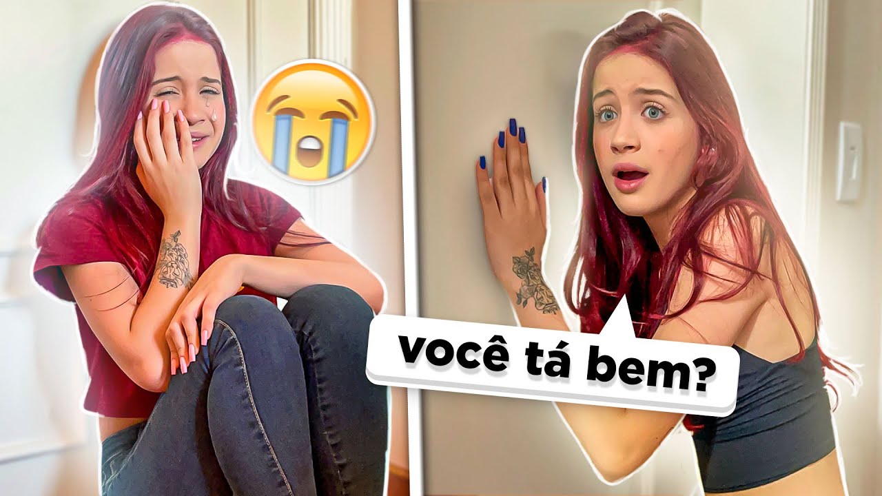 FINGI ESTAR TRANCADA CHORANDO PARA VER A REAÇÃO DA MINHA IRMÃ GÊMEA!!