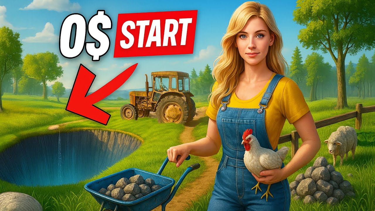 Start with $0 in a GIANT PIT! 🚜