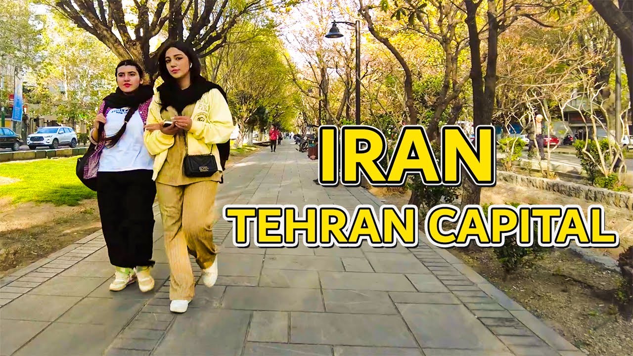 IRAN 2024 - Walking on a sunny day in the famous Keshavarz Boulevard in Tehran